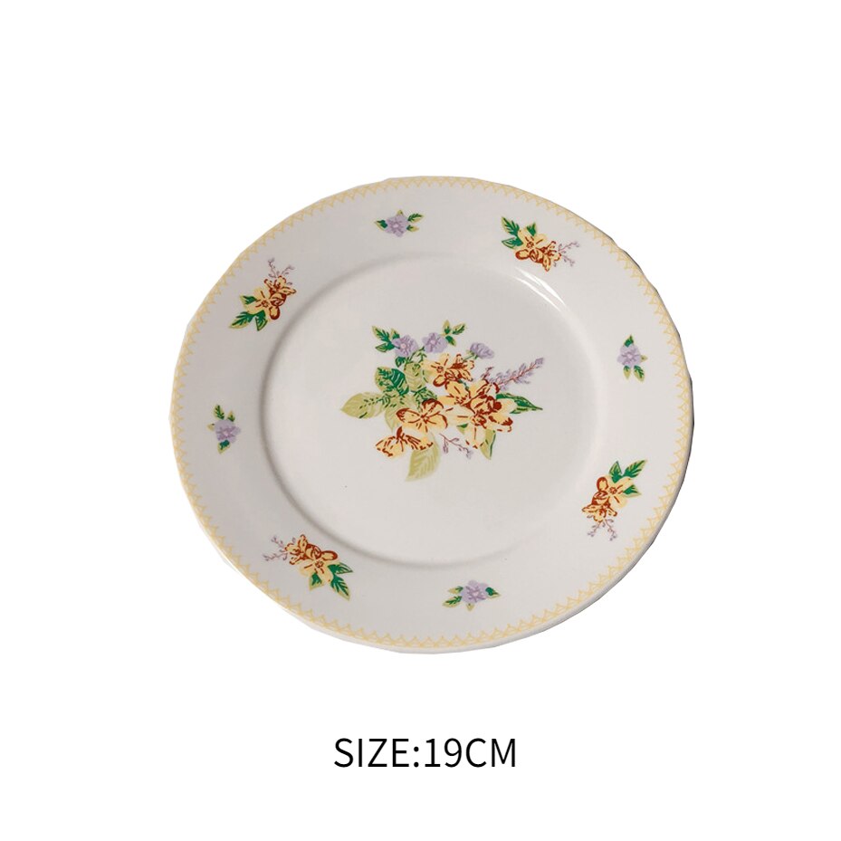 LadyCC Japanese Ceramic Plate Ceramics Dishes and Plates Sets Dinner Plates Set Fruit Plate Japanese Dishes Snack Plate: C