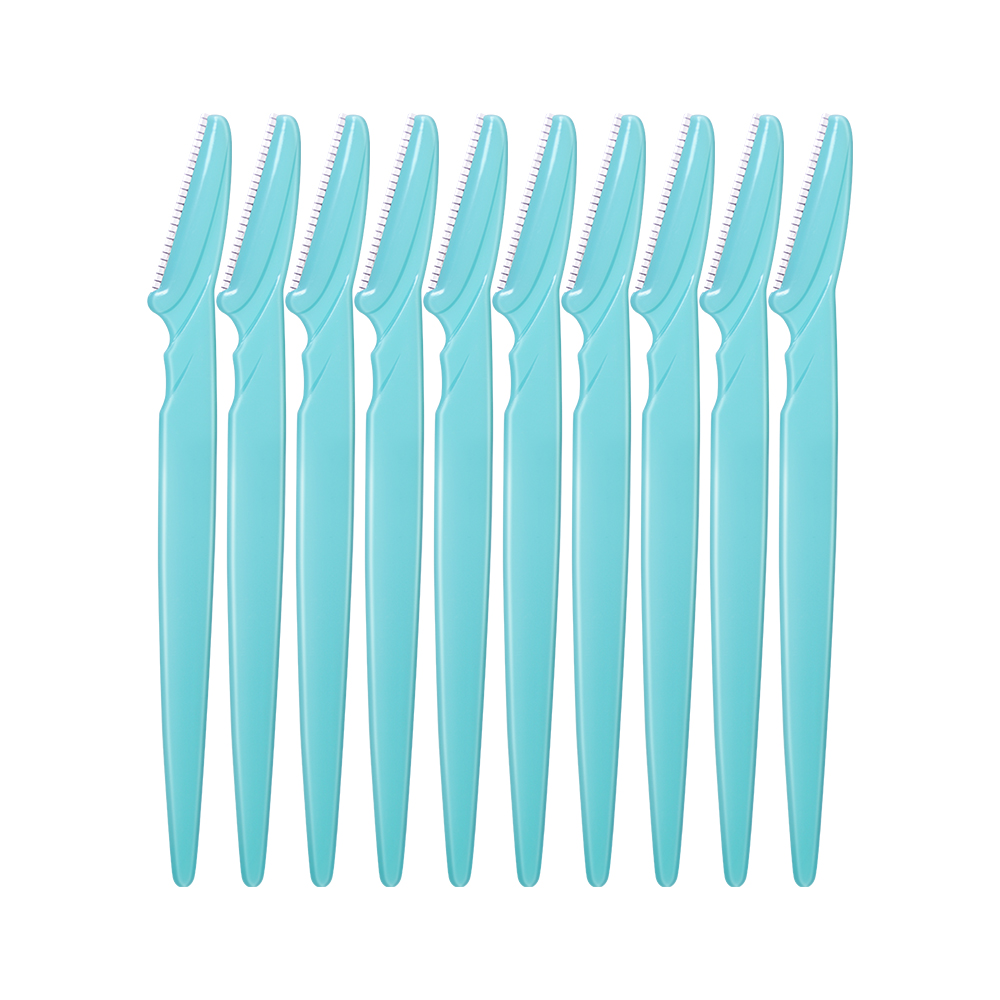 ANNAFRIS 5/10/15 Stuks Wenkbrauw Trimmer Blade Scheerapparaat Draagbare Gezicht Scheermes Ontharing Snijders Veiligheid vrouw Eye Brow Vormgeven Mes: green