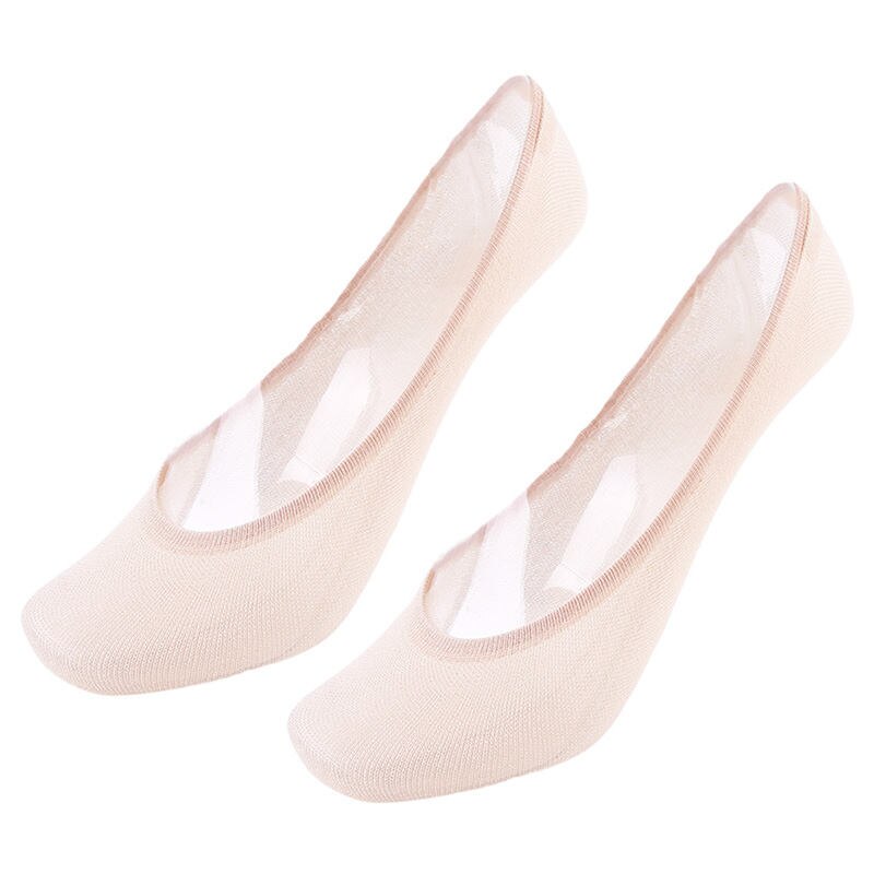 5 Paia Calzini Bassi Traspiranti Invisibili - Calzini Estivi Donna - Cotone Elastico Casual: Color carne