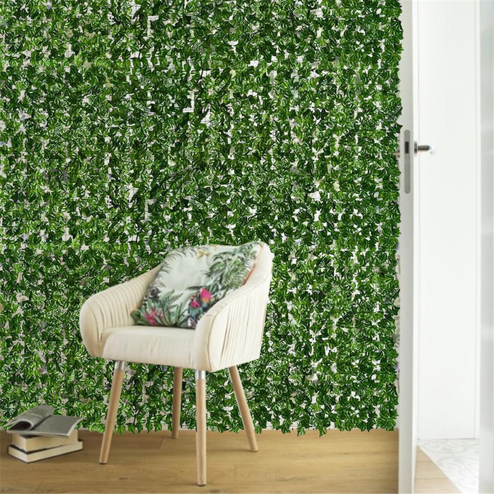 Enrejado Artificial para jardín, cerca extensible de imitación de hiedra, cerca de privacidad, protección UV, vides de madera, marco de escalada, decoración de plantas de jardinería