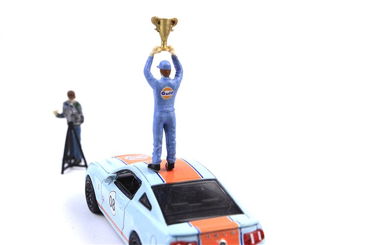 1:64 schaal harsmodel racebaan karakter scène racecoureur scène lay-out model zandtafel model