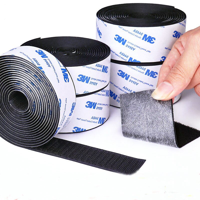 1Meter/Pairs Strong Self adhesive Hook and Loop Fastener Tape nylon sticker velcros adhesive with Glue for DIY 20/25/30/38/50mm