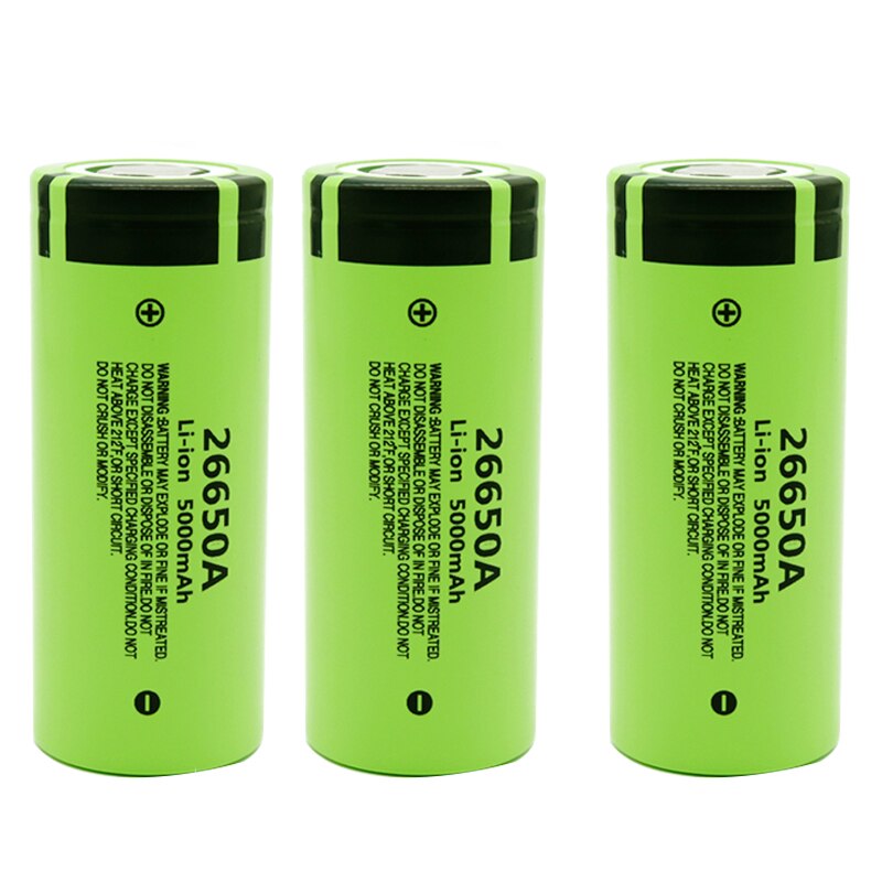100% Original Battery For 26650A 3.7V 5000mAh High Capacity 26650 Li-ion Rechargeable Battery