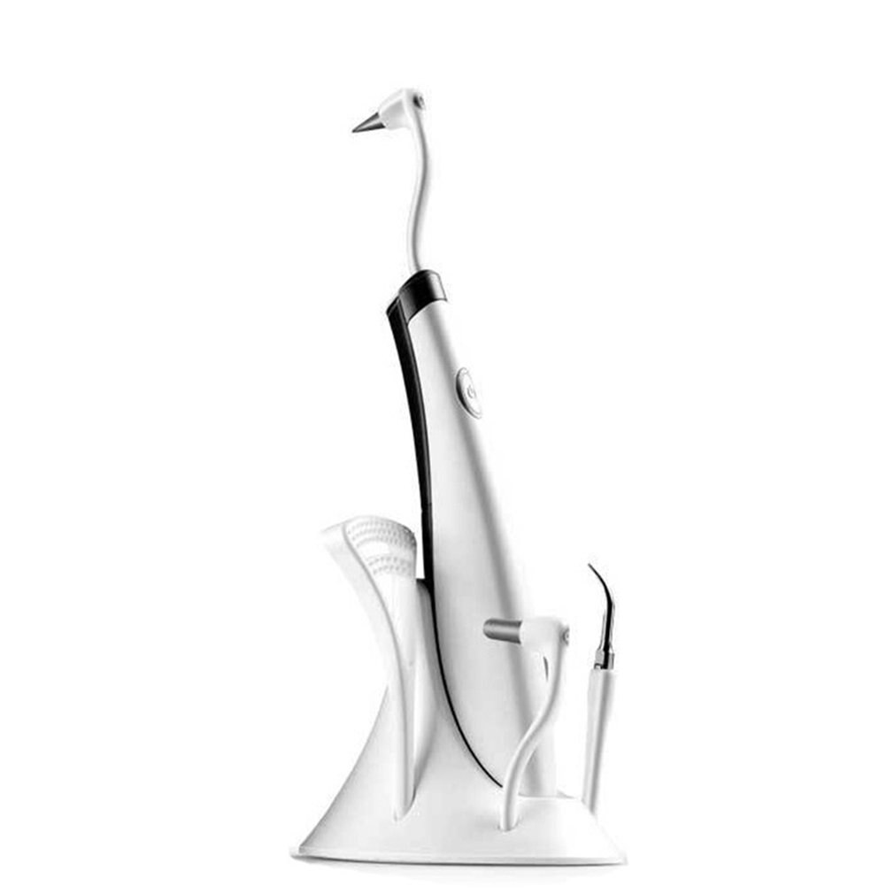 5 In 1 Portable Electric Sonic Dental Scaler Household Electric Sound Wave Dental Scaler Calculus Remover Teeth Whitening: White