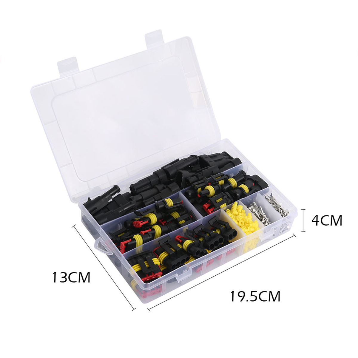 352 Stuks IP68 Auto Elektrische Draad Connector 1/2/3/4 Gat Terminals Plug Mannelijke & vrouwelijke Pin Plug Connector Voor Auto Motoren Vrachtwagens