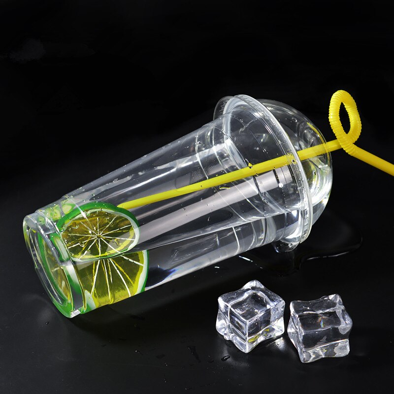 50 Stuks 95Mm Kaliber Transparante Wegwerp Glazen 400Ml Plastic Bekers Voor Drinken Party Gunsten Melk Thee cup Met Deksel