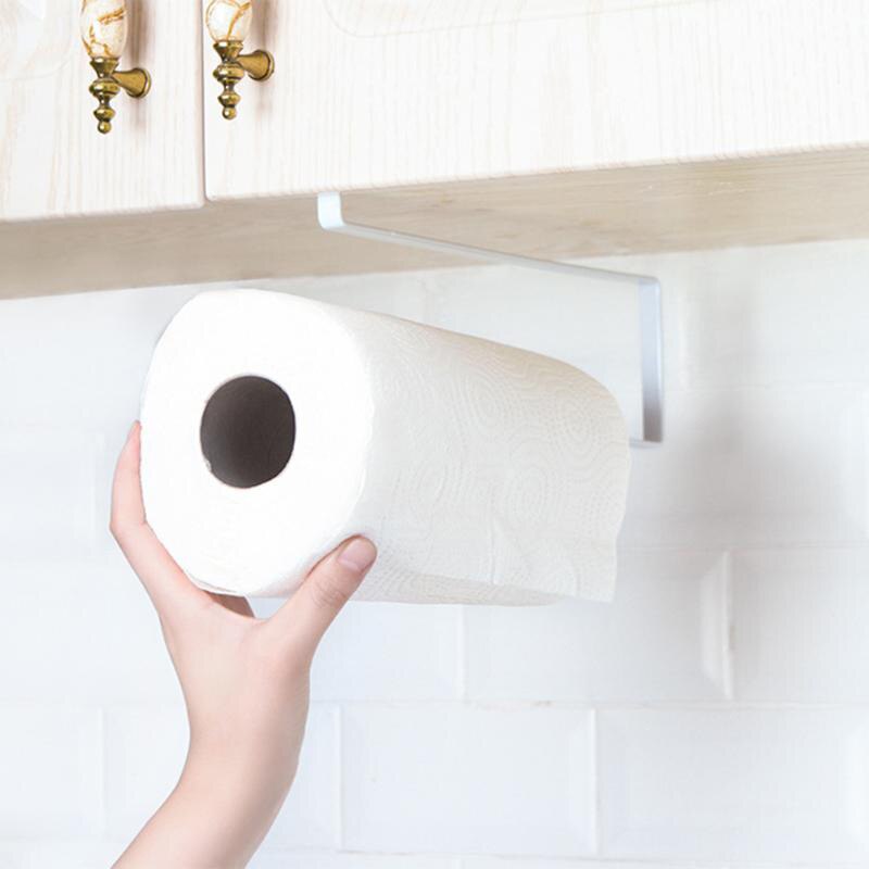 Keuken Ijzer Stof Houder Opknoping Badkamer Toilet Roll Paper Holder Handdoekenrek Papieren Handdoek Houder Keuken Gereedschap Organisator