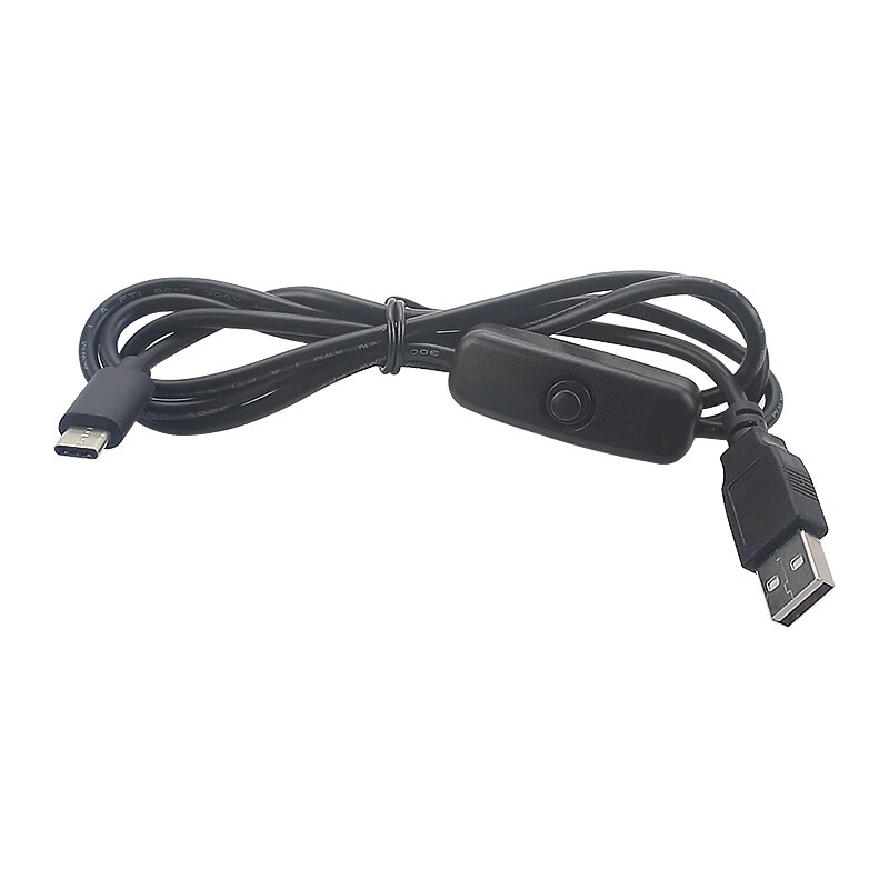 Suitable for Raspberry Pi 4 B Power Cable 5V 3A 1M Switch USB Cable Power Cord