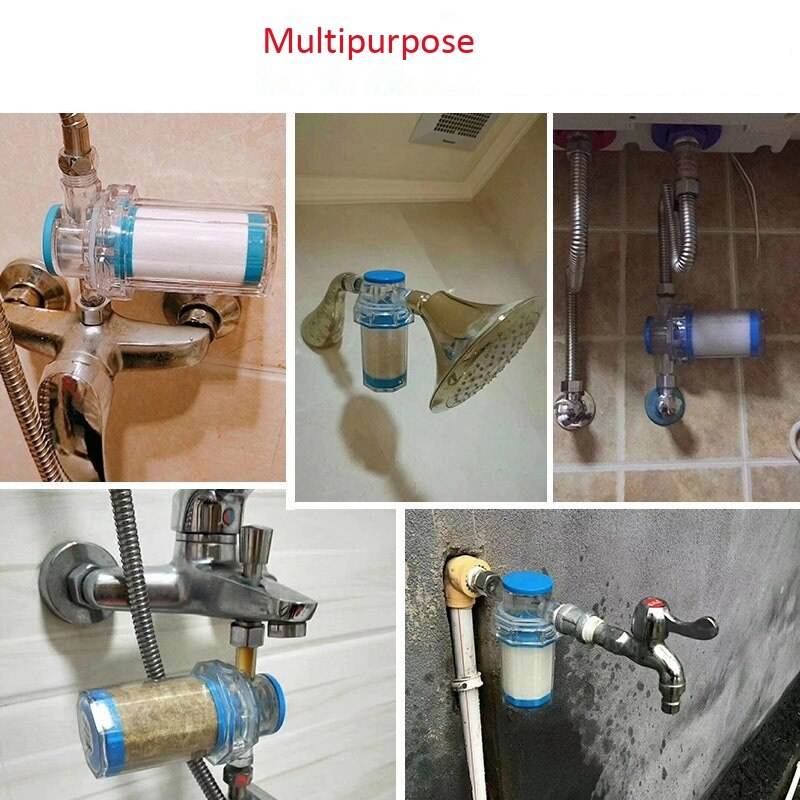 6 Packs Household To Impurity Rust Sediment Washing Machine Water Heater Shower Shower Water Purifier Filter