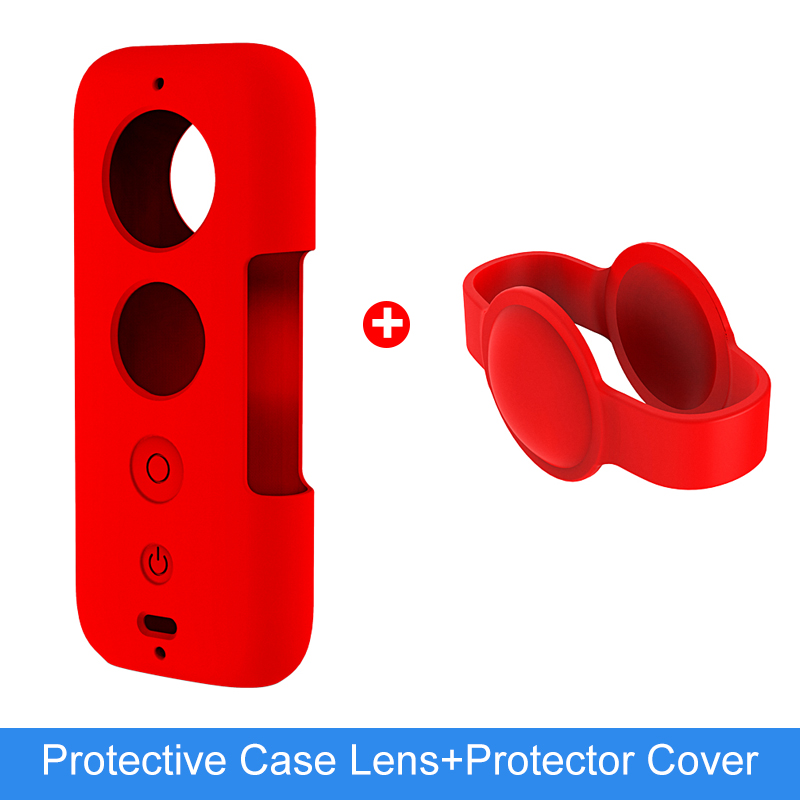 Waterproof housing shell for insta 360 one x, diving case, insta 360 diving protective cover for insta 360 one x camera accessories: Red 2 in 1
