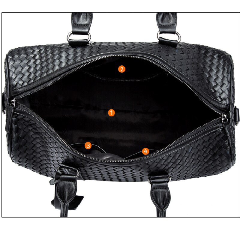 Bolso de lona impermeable para hombre y mujer, Maleta de viaje de gran capacidad, informal, de cuero grueso