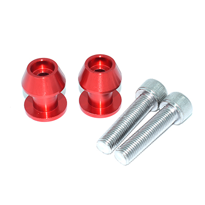 JEAR Paar CNC Swing Arm Spoelen Sliders Motorcycle Achterbrug Spool Sliders 10mm voor Kawasaki ER6F ER6N Ninja 250R 300R 400R 500 65: RED M8