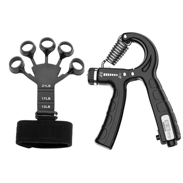 Grip Strength Trainer Kit 1–6er-Pack Handgriff-Stärkungsgerät für Muskelaufbau und Verletzungen. Erholen Sie das Handrehabilitationstraining: Black