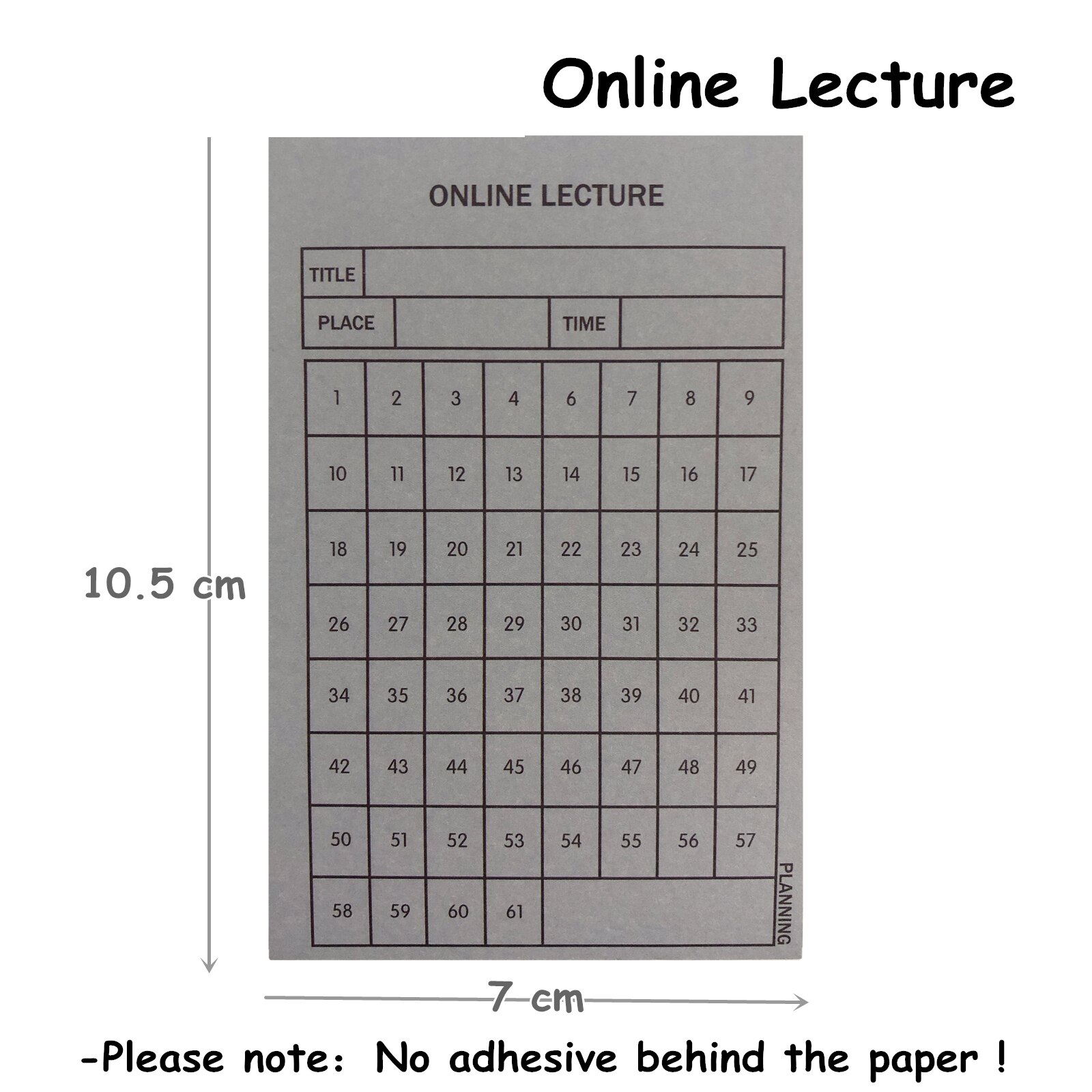 Bloc-notes avec calendrier quotidien, 50 feuilles, carnet de notes avec listes de choses à faire, notes, Plan horaire, avec retard, papeterie: Online Lecture