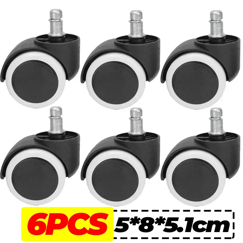 Ruedas giratorias de escritorio de repuesto, ruedas suaves y silenciosas para silla, ruedas para silla de oficina y juegos, ruedas de goma giratorias de alta resistencia: Verde
