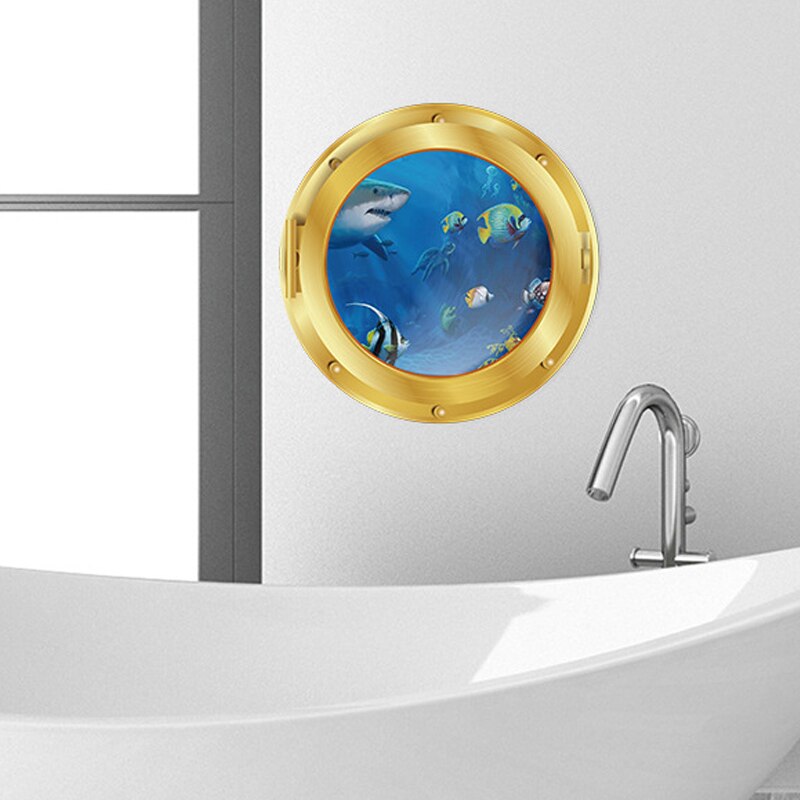 'de beste' realistische raamstickers met 3d zeewerelden, pvc-behang met een diameter van 29cm voor decoratie in de woonkamer of slaapkamer 8