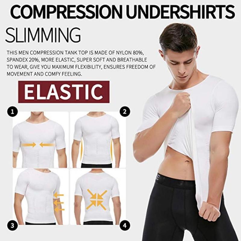 Mannen Afslanken Shaper Houding Vest Mannelijke Buik Buik Voor Corrector Compressie Body Building Fat Burn Borst Tummy Shirt Corset