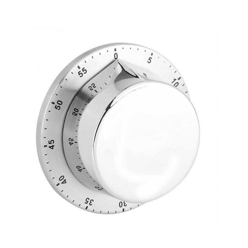 Stainless Steel Reminder Learning Baking Time Management Timer with Magnetic Base Manual Countdown Cooking Tools Kitchen Gadgets
