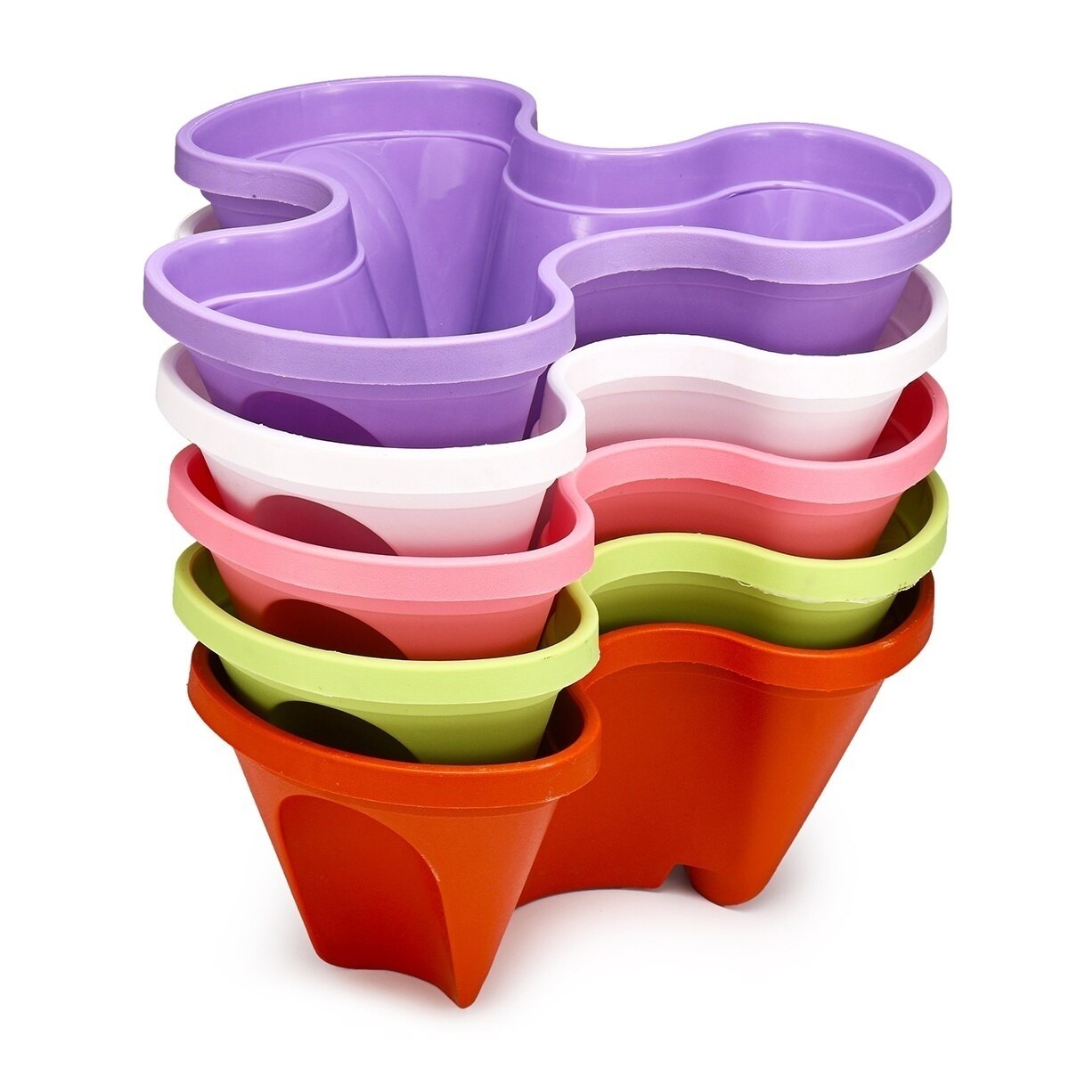 Porte-Vase pour plantes, Pots de fleurs en plastique empilables 5 couleurs, Pot de fleurs, décoration pour la maison, jardin ou balcon, 1 pièce