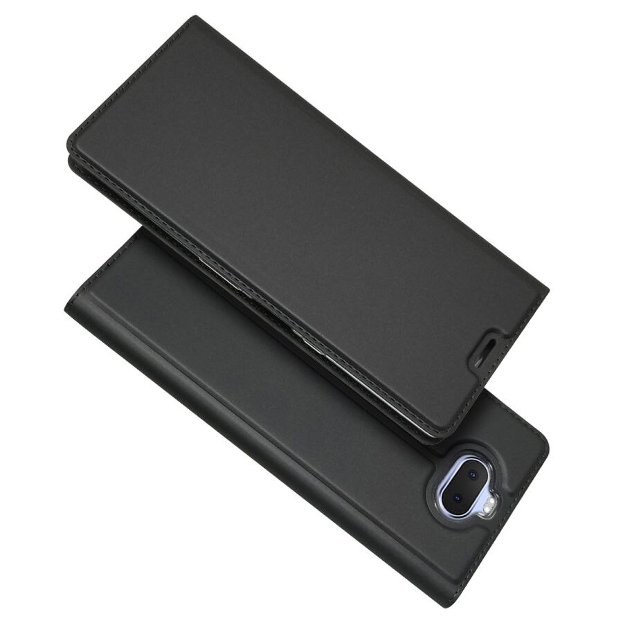 Custodie sFor in pelle Fundas Sony Xperia 10/Xperia 10 Più La cassa Per Sony Xperia XA3 Ultra Magnetico di Vibrazione Del Raccoglitore custodie Della Pelle del telefono: For Xperia 10 Plus / Gray