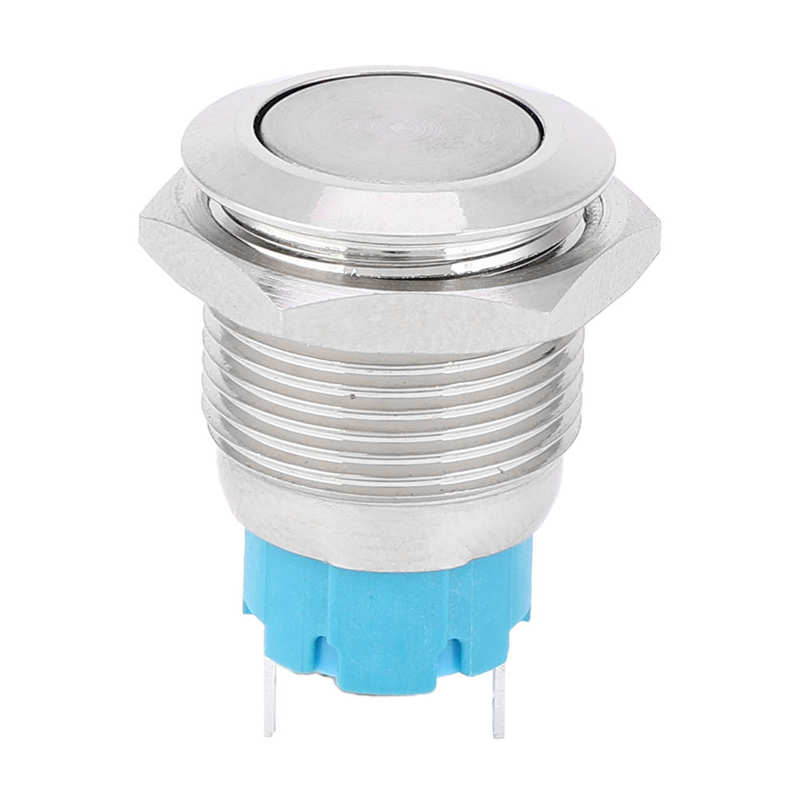 16mm 12V 2 Pin Push Button Power Momentary Metal Waterproof