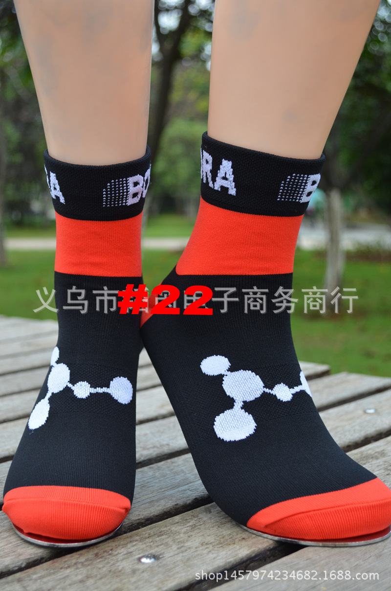 3 pairs/lot pro team spain M cycling socks breathable high knee Protect Feet Breathable Wicking sprots Sock Outdoor Road Bike: bor