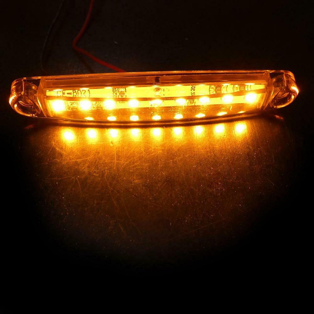 10pcs Amber 9-LED Bus/Truck/Trailer/Truck 24V LED Lights Side Marker Light Waterproof LED Light Tail indicator Parking Light