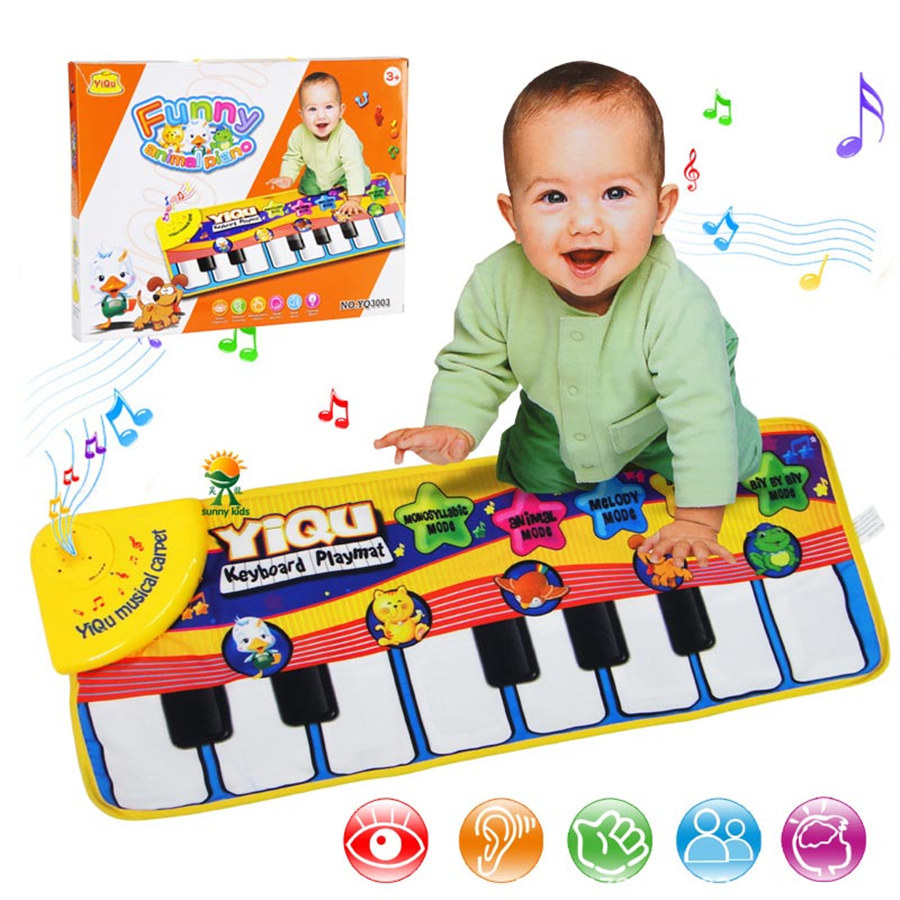 Infant Baby Piano Spielen Spielzeug Mit Lustigen Musik Und Tier Sounds Kriechende Matte Baby Musik Teppich Kinder Pädagogisches Spielen matte