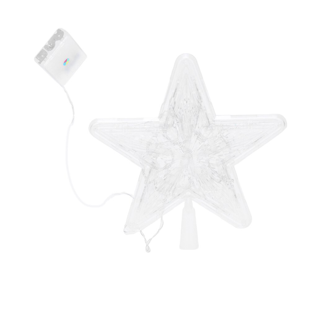 LED Christmas Tree Topper Glowing Treetop Star Lights Home Decor Party Supplies (Warm White 30LEDs): Default Title