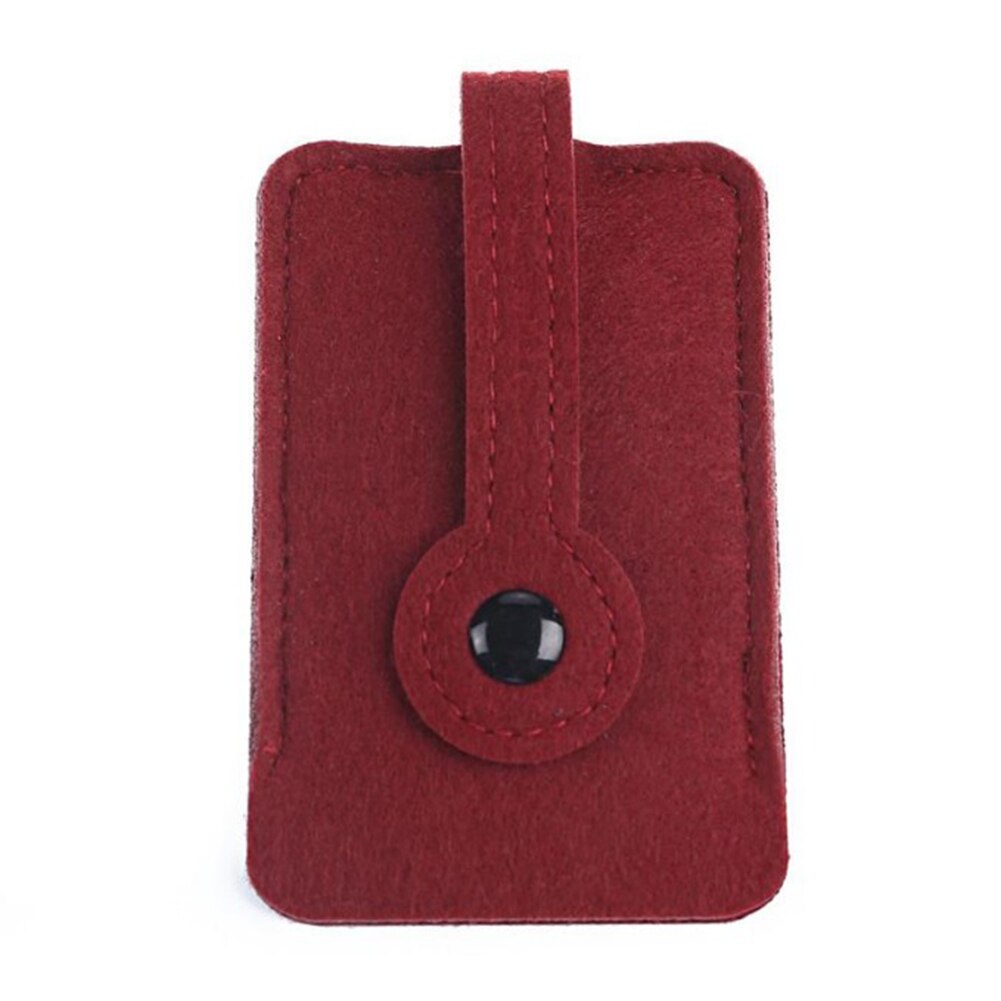 Unisex Autosleutel Portemonnee Portemonnee Wolvilt Sleutelhanger Holder Pocket Keys Organizer Pouch Case Bag: wine red