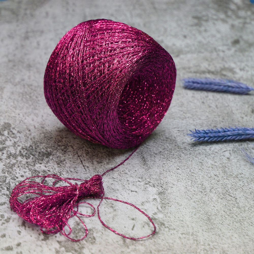 100g Fine Gold Silver Metallic Yarn Sparkly Crochet Metallized Threads Yarns for Hand Knitting DIY Needlework Bulky Yarn: 17