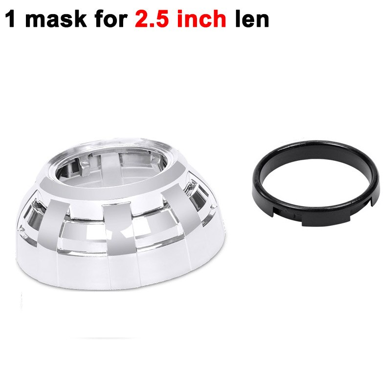 3.0 inch Projector Lens Mask Easy Install Projector Lens shroud for Q5 Hella 5 Bi-xenon hid Len LHD RHD Headlight Car Styling: 1 mask for 2.5in len