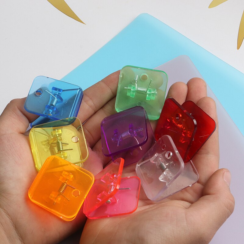 1PC Acrylic Clamp Paper Clips Ticket Holder Paper Documents Organizer Student School Office Supplies Bookmark Binder Clip