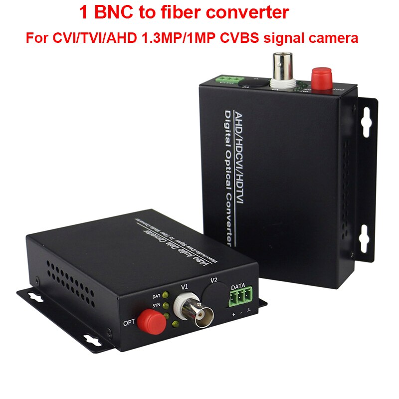 HD CVI AHD TVI 720P 960P 1CH Fiber Optic to BNC Digital Video Converter fiber optical transmitter and receiver for CCTV system