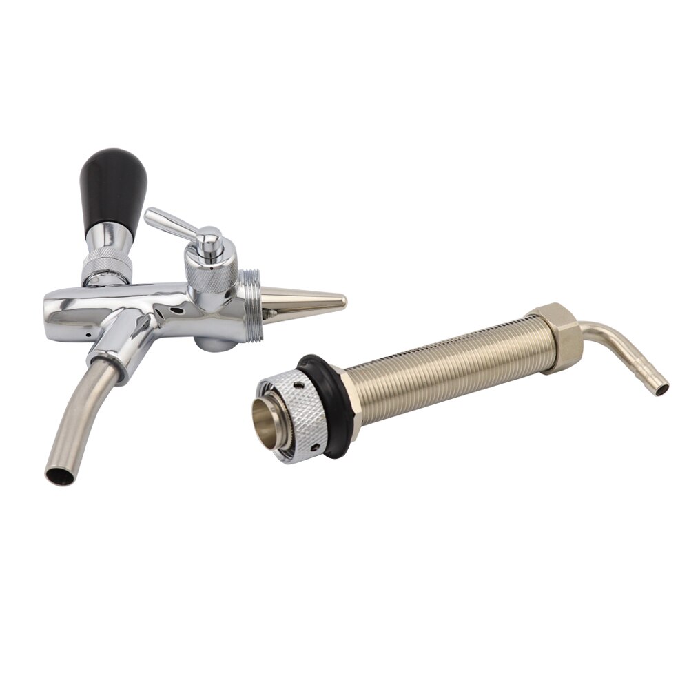 Adjustable Draft Beer Faucet 130mm Long Shank Homebrew Kegerator Fridge Kegging Beer Dispenser Tap Wine Soda Kit Bar Accessories