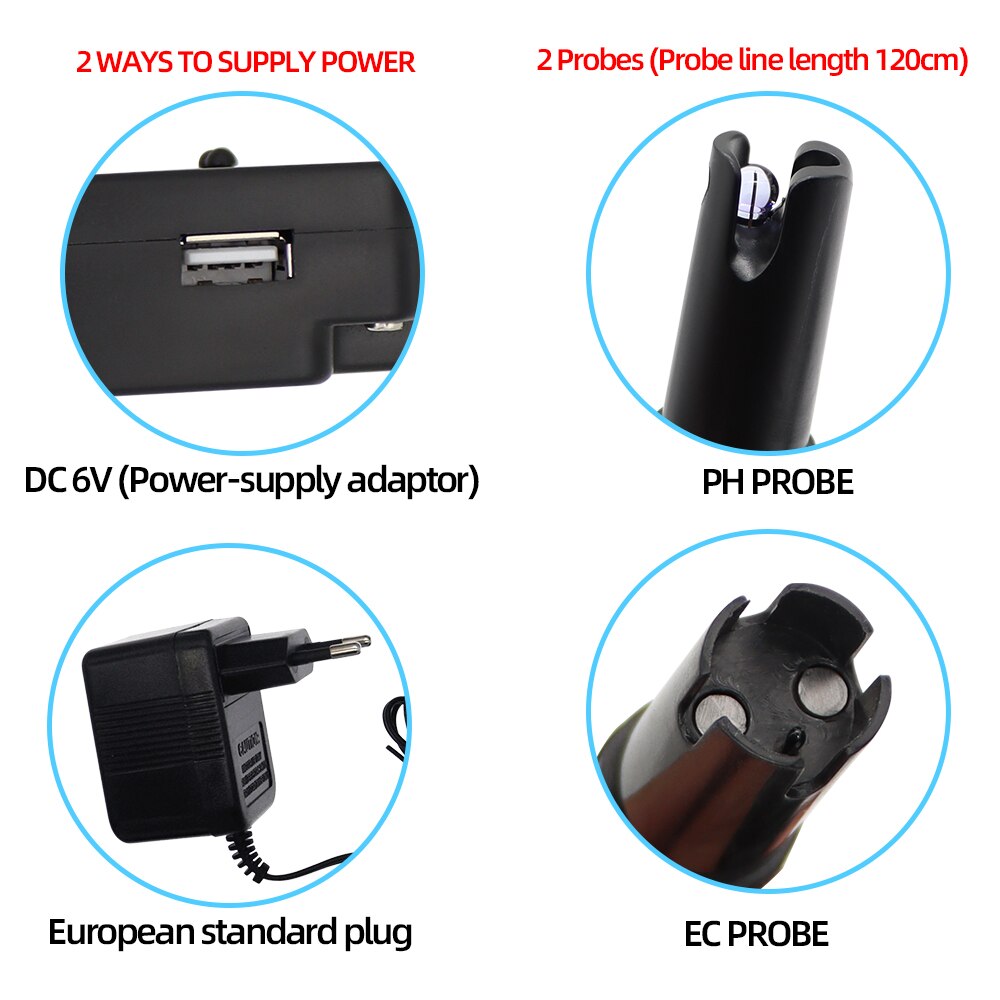 Ph/EC-2681 2 In 1 Ph Ec Meter Ph Meter Online Multi-Parameter Water Quality Tester Ec Detector geleidbaarheid Monitor Voor Zwembad