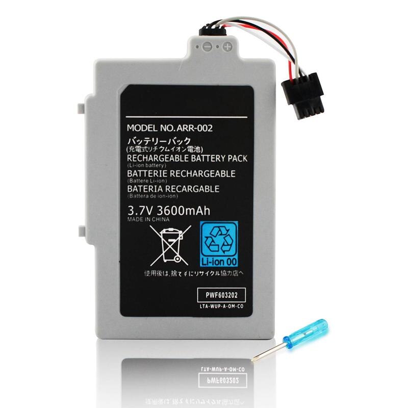For Wii U GamePad 3600 mAh Replacement Rechargeable Battery Pack