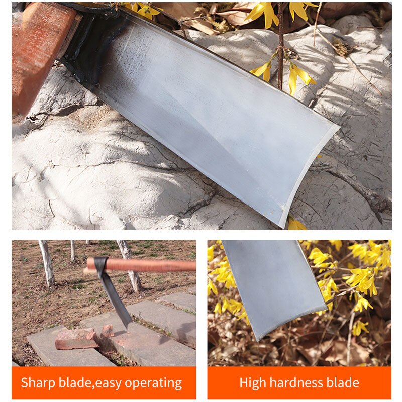 Household Farm Hoe Head Digging Old-fashioned Forging Rail Steel Durable Weeding Land Reclamation And Earth Excavation Tools