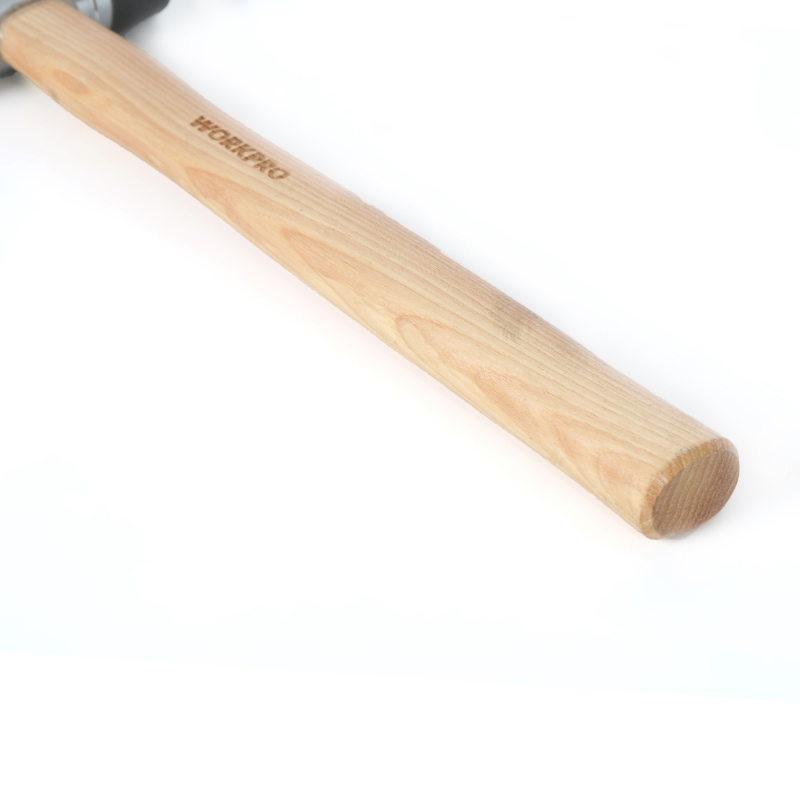 WORKPRO Wooden Handle Installation Rubber Hammer Rubber Hammer Wooden Handle Zinc Alloy Double-sided Installation Hammer W041053