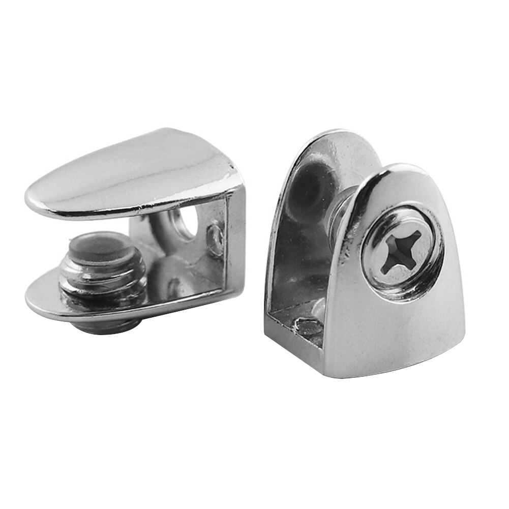 10pcs Zinc Alloy Glass Clamp Balustrade 8 To 10mm Adjustable Anti Corrosion Home Easy Install Handrails Flat Back Staircase