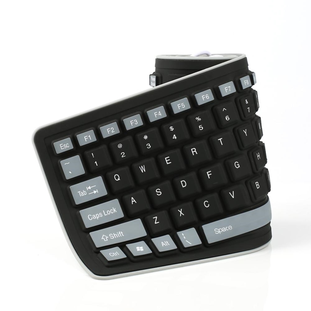 Portable Folding Bluetooth Keyboard Wireless Rechargeable Foldable Touchpad Keypad for IOS/Android/Windows ipad Tablet 103 Keys