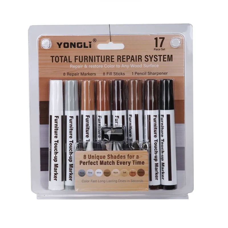 Möbel Reparatur Stift Marker Entferner Holz Kratzer Wiederherstellung Bausatz Kratzer Füllstoff Farbe Holz Schrank BöHöhle Tische Reparatur Werkzeug: Cremeweiß