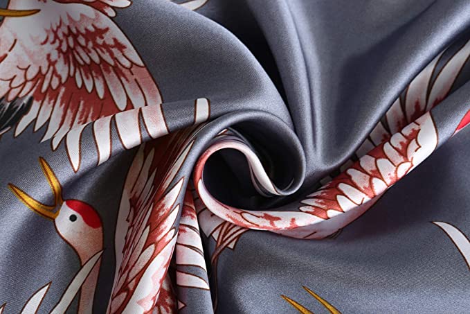 Bata de satén de seda para boda, bata de dama de honor, albornoz Floral, Kimono corto, bata de noche, bata de baño, bata de para mujer