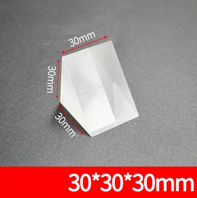 Prisma isósceles triangular de ángulo recto de vidrio óptico K9, 9mm, 10mm, 15mm, 20mm, 30mm, 90 grados, 180 grados, prismas giratorios, refracción de rayos: Castaño