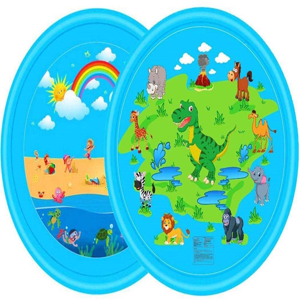 Alfombrilla de juego con rociador de agua para niño y niña, alfombra de juego de 68 pulgadas, juguetes de agua para niños pequeños, estera de juego con fuente al aire libre, al aire libre