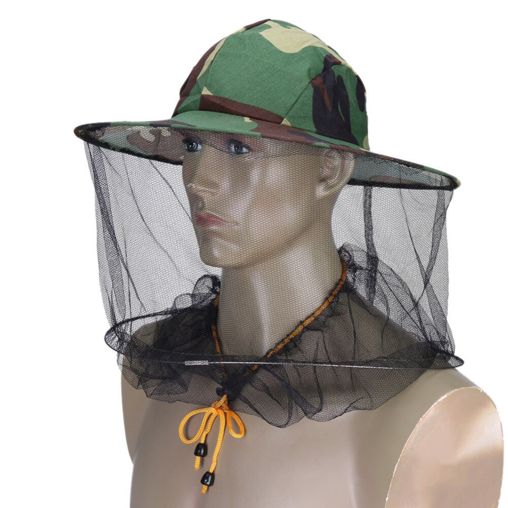 Camouflage Fishing Hat Bee Keeping Insects Mosquito Net ,Suitable for Anti wind, sand control and mosquito repelling