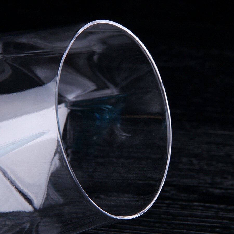 Verre à whisky transparent à fond triangulaire | Verre rond de 300ml coupe à vin en verre