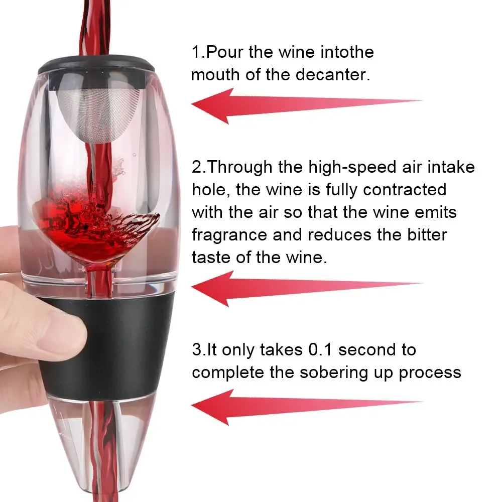 Professionele Wijnkaraf Schenker Met Filter en Basis Snelle Ontnuchterende Wijn Whisky Beluchter Dispenser Voor Kerstmis