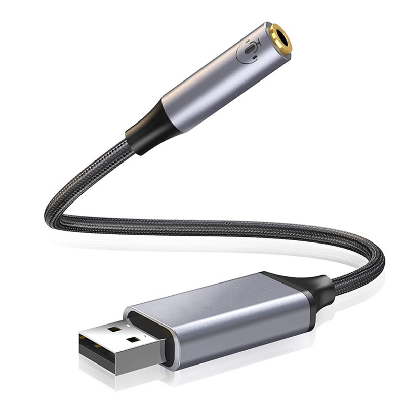 Adattatore Audio da USB a 3.5mm 24Bit 96Khz cavo adattatore scheda Audio USB 2 in 1 per microfono esterno per cuffie PS4: Default Title