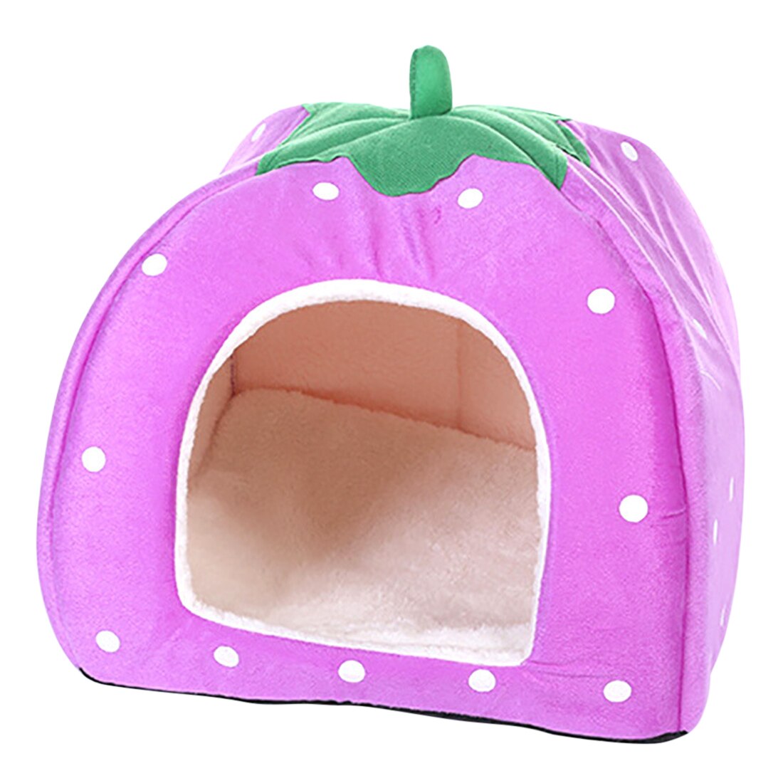 Pop Hamster Cage Toys Small Foldable Pet Animal Guinea Pig Bed Strawberry House Nest Winter Warm Squirrel Rabbit Chinchilla Rat: Purple / XS